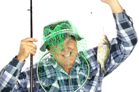 Man with fishing net